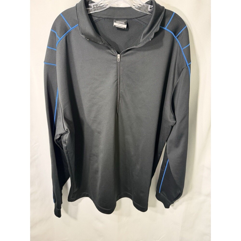 Nike Golf Therma Fit Quarter Zip Pullover Black Blue Men's XXL MetLife